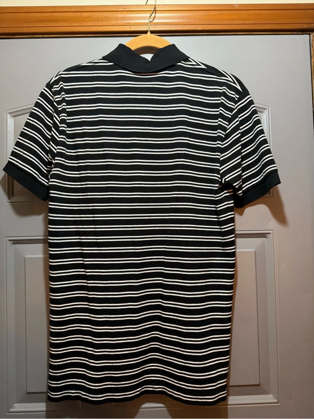 Polo by Ralph Lauren Black and White Striped Polo (men-small)